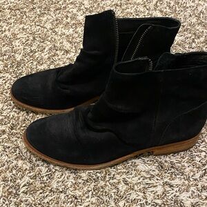 Kork-Ease Black suede Ankle Booties